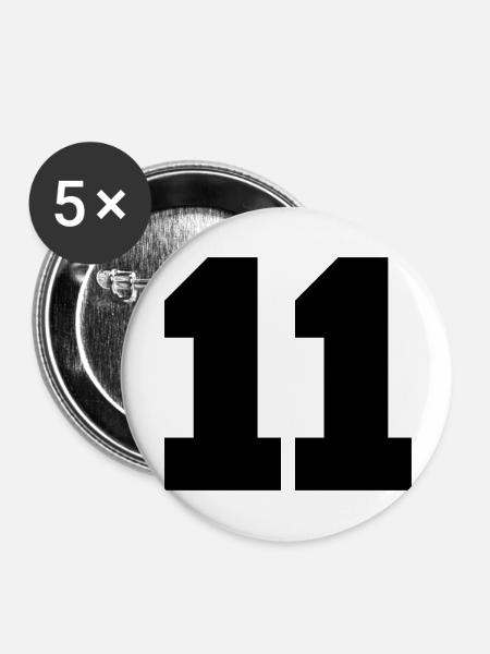 11 - Buttons groß 56 mm (5er Pack) - Weiß
