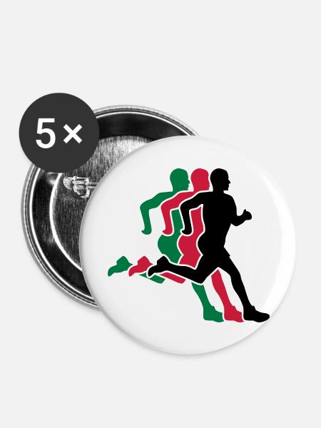 running - Buttons large 2.2''/56 mm (5-pack) - white