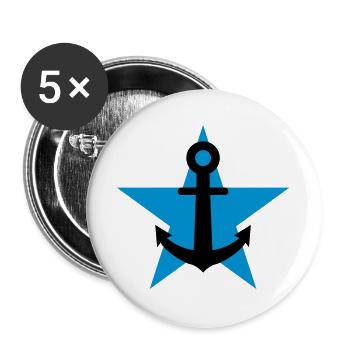 Sailor / Marine / Marin / Boat / Sea / Navy - Buttons large 2.2''/56 mm (5-pack) - white - Front
