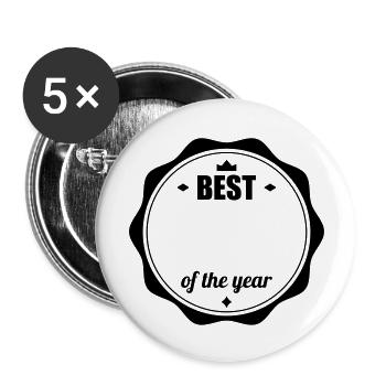 A Personnaliser / Custom / Customiser / Customize - Lot de 5 grands badges (56 mm) - blanc - Devant
