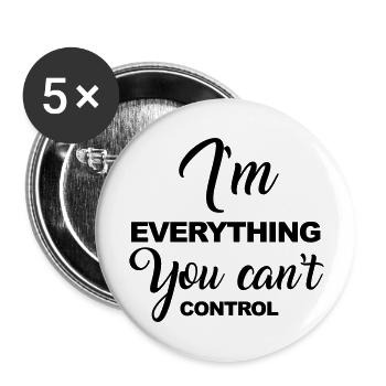 Can't Control - Buttons large 2.2''/56 mm (5-pack) - white - Front