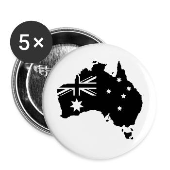 australia map design - Buttons groß 56 mm (5er Pack) - Weiß - Vorne
