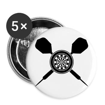 darts design - Buttons groß 56 mm (5er Pack) - Weiß - Vorne