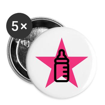Kinderpflegerin / Kinder / Kind / Baby - Buttons groß 56 mm (5er Pack) - Weiß - Vorne