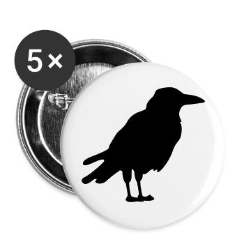 crow - Buttons large 2.2''/56 mm (5-pack) - white - Front