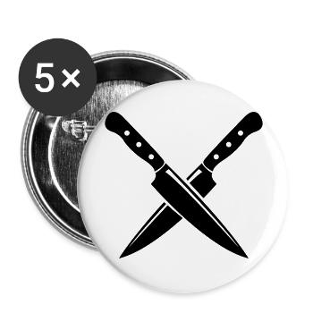 messer_01 - Buttons groß 56 mm (5er Pack) - Weiß - Vorne
