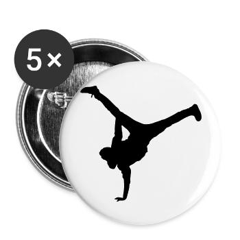 breakdance move - Buttons groß 56 mm (5er Pack) - Weiß - Vorne