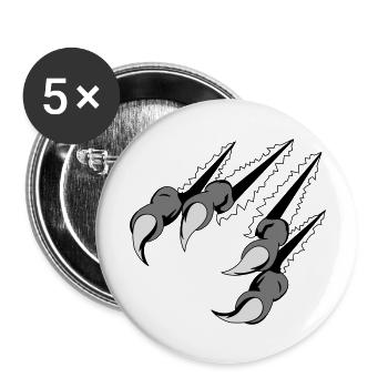 krallen_02 - Buttons large 2.2''/56 mm (5-pack) - white - Front