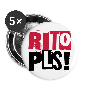 RITO PLS - Buttons groß 56 mm (5er Pack) - Weiß - Vorne