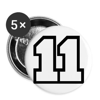 11 - Buttons groß 56 mm (5er Pack) - Weiß - Vorne