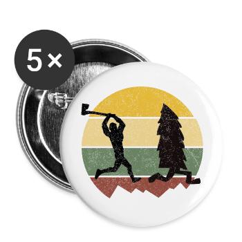 lumberjack - Buttons large 2.2''/56 mm (5-pack) - white - Front
