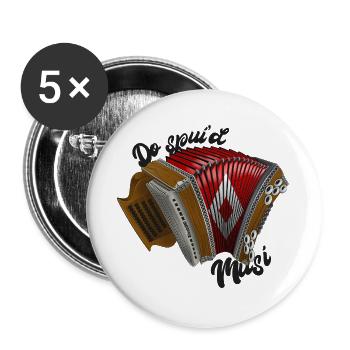 Do spui'd Musi // dark | ZiachON! - Buttons large 2.2''/56 mm (5-pack) - white - Front