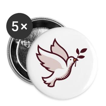 The Dove Is Always the Symbol of Peace but for the - Buttons large 2.2''/56 mm (5-pack) - white - Front