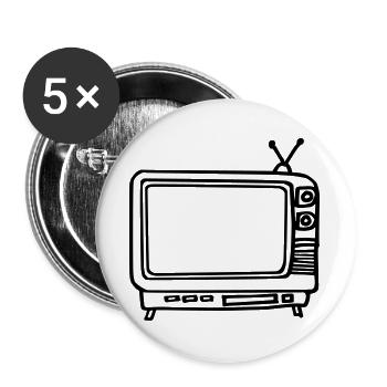 Fernseher - Buttons groß 56 mm (5er Pack) - Weiß - Vorne