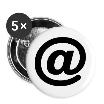 Am Schildersymbol - Buttons groß 56 mm (5er Pack) - Weiß - Vorne