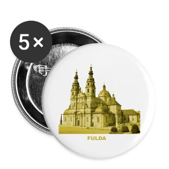 Fulda Dom Hessen Rhein Main Bischofssitz - Buttons groß 56 mm (5er Pack) - Weiß - Vorne