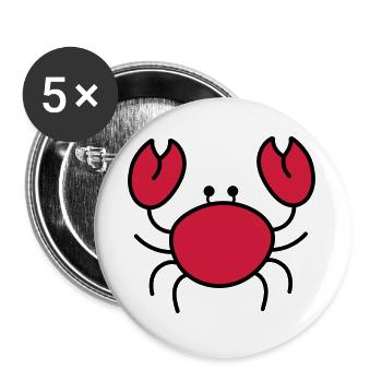 cancer - Buttons large 2.2''/56 mm (5-pack) - white - Front