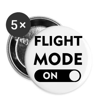 Flugzeug Pilot Flieger Ultaleichtflugzeug - Buttons groß 56 mm (5er Pack) - Weiß - Vorne
