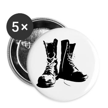punks boots - Buttons large 2.2''/56 mm (5-pack) - white - Front