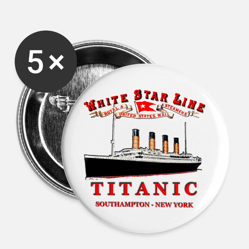 TITANIC CREATION Louis RUNEMBERG © Adagp - Buttons large 2.2''/56 mm (5-pack) - white