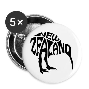 Kiwi Vogel Neuseeland - Buttons groß 56 mm (5er Pack) - Weiß - Vorne