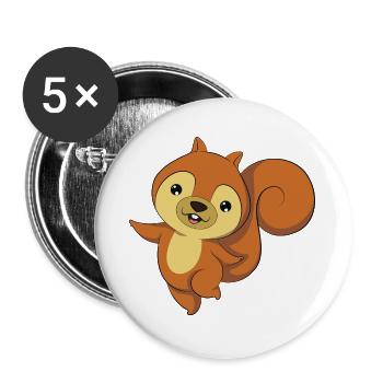 Squirrel - Buttons large 2.2''/56 mm (5-pack) - white - Front