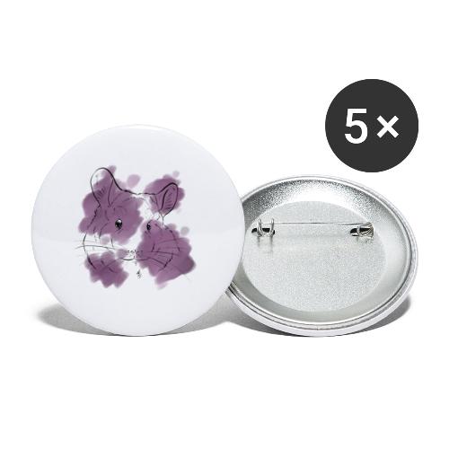 Violet splash chinchilla - Rintamerkit isot 56 mm (5kpl pakkauksessa)