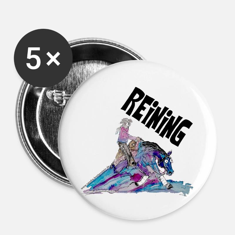 Reining - Buttons large 2.2''/56 mm (5-pack) - white