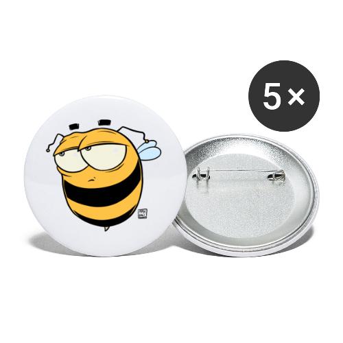 Tired Bee - Buttons large 2.2''/56 mm (5-pack)