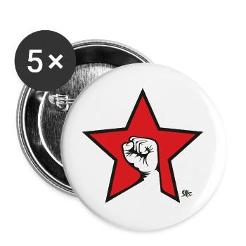 Against - Buttons groß 56 mm (5er Pack) - Weiß - Vorne
