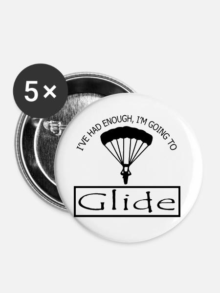 Paragliding - Buttons groß 56 mm (5er Pack) - Weiß