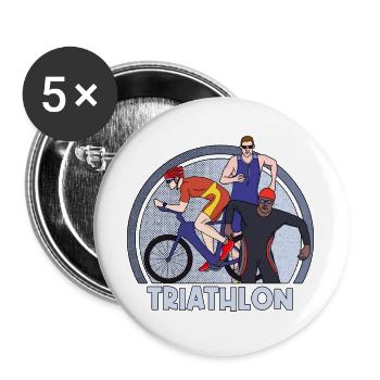 Triathlon - Buttons large 2.2''/56 mm (5-pack) - white - Front