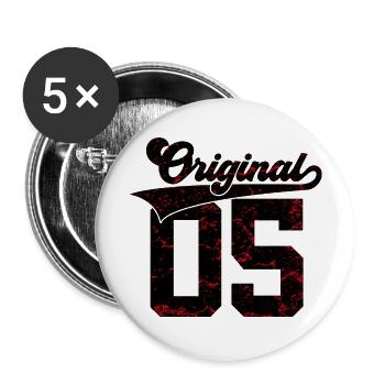 ORIGINAL 05 MILLÉSIME 2005 21E ANNIVERSAIRE - Lot de 5 grands badges (56 mm) - blanc - Devant