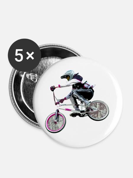 BMX - Buttons groß 56 mm (5er Pack) - Weiß