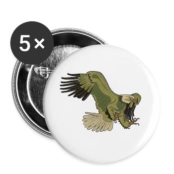 American Eagle Tarnfarben - Buttons groß 56 mm (5er Pack) - Weiß - Vorne