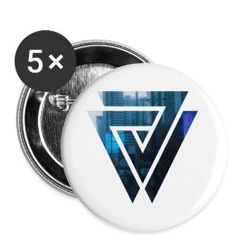 Korea Seoul - Buttons groß 56 mm (5er Pack) - Weiß - Vorne