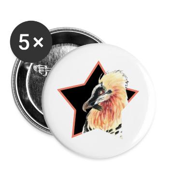 Bearded vulture - Buttons large 2.2''/56 mm (5-pack) - white - Front