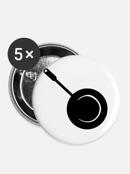 Bratpfanne - Buttons groß 56 mm (5er Pack) - Weiß
