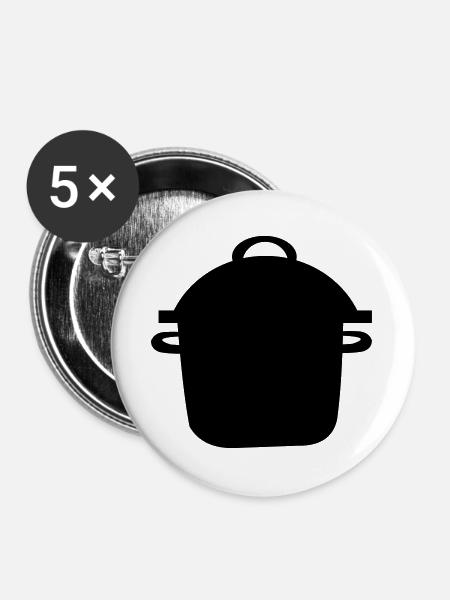 Schnellkochtopf - Buttons groß 56 mm (5er Pack) - Weiß