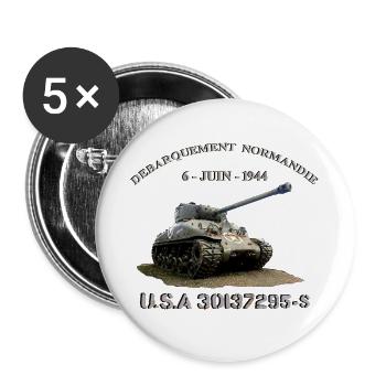 LANDUNG NORMANDIE Louis RUNEMBERG © Adagp - Buttons groß 56 mm (5er Pack) - Weiß - Vorne