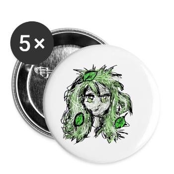 Nature Manga - Lot de 5 grands badges (56 mm) - blanc - Devant