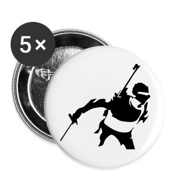 Biathlon Ski - Buttons large 2.2''/56 mm (5-pack) - white - Front