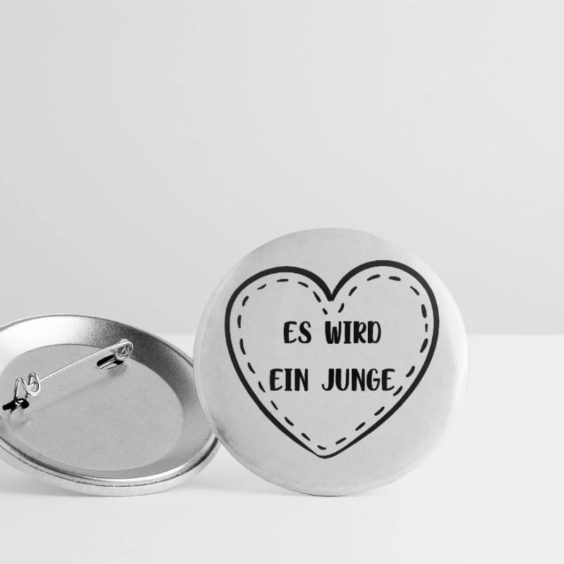 Es wird ein Junge! Buttons groß 56 mm (5er Pack)