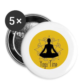 Yoga - Buttons groß 56 mm (5er Pack) - Weiß - Vorne