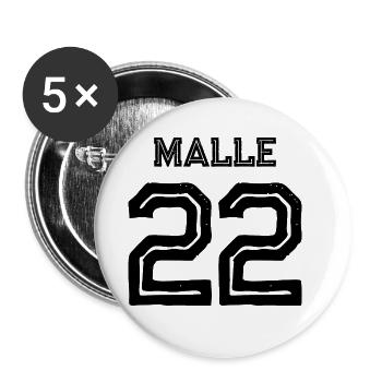 malle 22 - Buttons groß 56 mm (5er Pack) - Weiß - Vorne