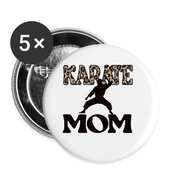 Meilleur Karaté Maman Fière Karaté Mère Cadeau - Lot de 5 grands badges (56 mm) - blanc - Devant