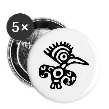 Mayan Culture, Latin America - Buttons large 2.2''/56 mm (5-pack) - white - Front
