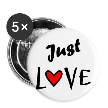 EINFACH LIEBEN. GERADE VERHEIRATET. ES LEBE DIE MARYS. JUNGGESELLINNENABSCHIED - Buttons groß 56 mm (5er Pack) - Weiß - Vorne