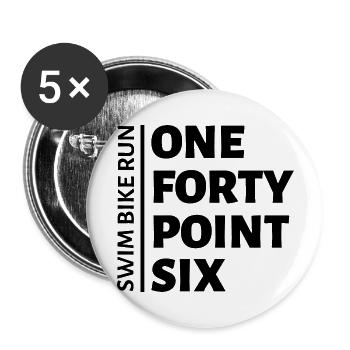 Triathlon Natation Vélo Run Marathon - Lot de 5 grands badges (56 mm) - blanc - Devant