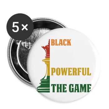 Juneteenth Black History Day Pride Gift - Buttons large 2.2''/56 mm (5-pack) - white - Front